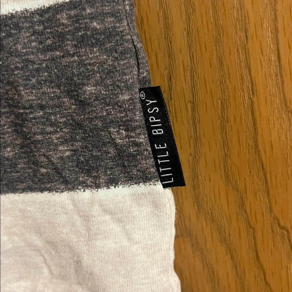 Little Bipsy Toddler Charcoal and Cream Striped‎ Romper 18-24M
